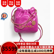 香奈兒（Chanel）女包22 手袋金屬質(zhì)感小牛皮20 × 19 × 6 cm單肩包奢侈品潮牌 紫色AS3980 B08037 NQ338