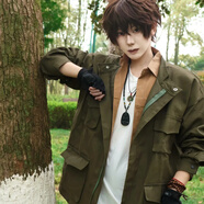 橙芯樂(lè )園吳邪cos服盜墓筆記全套周邊拉鏈小眾cosplay張起靈動(dòng)漫卡通周邊 綠外套+棕襯衫+白T+手套木質(zhì)手鏈掛件+眼鏡(7件 L