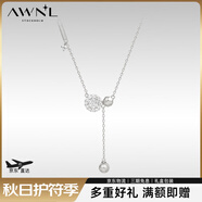 AWNL暗夜公園北歐M隕石項(xiàng)鏈女小眾輕奢時(shí)尚百搭飾品送女友生日禮物 銀色項(xiàng)鏈 【品牌禮盒】