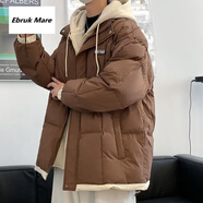 Semir森馬同款假兩件九江羽絨服男秋冬季加絨加厚專(zhuān)柜撤回羽絨服外套男 EL-X75咖色 2XL