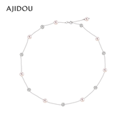 阿吉豆項鏈珍珠毛衣鏈女款時(shí)尚閃耀珍珠溫婉氣質(zhì)飾品鎖骨鏈送女友