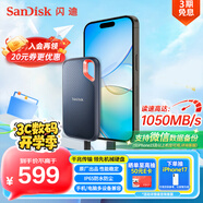 閃迪（SanDisk）500GB Nvme 移動(dòng)固態(tài)硬盤(pán)（PSSD）E61至尊極速卓越版SSD 讀速1050MB/s 手機直連筆記本外接硬盤(pán)