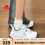 KAPPA女鞋增高老爹鞋女2025秋季新款鞋子女款跑步鞋學生休閑運動鞋潮鞋 漂白/影藍 【小紅薯同款】 39
