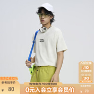 KAMA卡瑪時尚暈染短袖T恤2025新款春夏男女復古印花百搭情侶體恤 卡其 M
