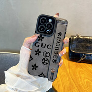 園翌復古腕帶適用蘋(píng)果15手機殼iphone15promax男女14pro翻毛皮防摔12小眾xr全包xsmax硅膠7/8plus保護 高質(zhì)量翻毛皮-TH英文標志Guggi+腕帶 iPhone 6s Plus