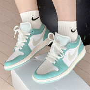 耐克（NIKE） aj1 Low耐克男鞋女鞋秋季新款air jordan低幫鞋子潮流運(yùn)動(dòng)籃球鞋 DC0774-138白色 湖水綠 43