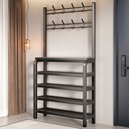 木雙福門(mén)口多層鐵藝鞋架衣帽架一體多功能家用鞋架子大容量鞋子架鞋帽架