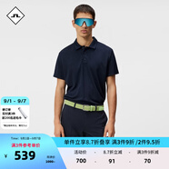 金林德伯格（J.Lindeberg）商場(chǎng)同款秋季新款GOLF運(yùn)動(dòng)提花短袖polo衫翻領(lǐng)T恤男52423Z027進(jìn)口 KDW幾何海軍藍(lán) L