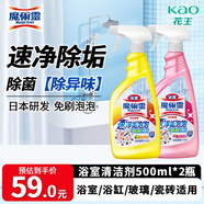 花王（KAO）浴室清潔劑500ml*2瓷磚玻璃墻面地板不銹鋼除垢去漬清洗劑