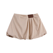 2025超火秋裝一整套收腰長(zhǎng)袖襯衫女a(chǎn)字半身裙套裝巨好看的兩件套 卡其色裙子 S 均碼