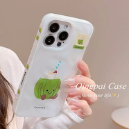 TKHE輕派夏天ins風(fēng)椰子檸檬汁適用蘋(píng)果16promax手機殼iphone1315pro女款14情侶日韓小清新創(chuàng  )意簡(jiǎn)約款全 椰子水 iPhone16ProMax