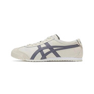 Onitsuka Tiger鬼?；EXICO66夏季皮面透氣輕便百搭跑步鞋男女運動(dòng)休閑鞋 燕麥色 43.5