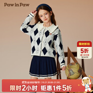 PawinPaw卡通小熊童裝秋冬女童氣質(zhì)淑女毛織針織套裝裙子 Navy藏青色/59 110 cm