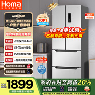 奧馬（Homa）326升風(fēng)冷無霜一級能效雙變頻法式多門家用超薄電冰箱三開門四開門 直拉抽屜 BCD-326WF/B