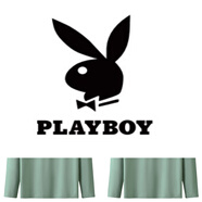 花花公子（PLAYBOY）3件純棉t恤男長袖寬松圓領薄款潮流個性體恤秋衣全棉打底衫男潮 棉長-大R豆綠+橫條豆綠+鹿角豆綠 3XL 【建議170斤-185斤】