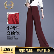 LISM【商場(chǎng)同款】高檔休閑安哥拉紅垂墜闊腿褲女長(cháng)褲直筒寬松高腰顯瘦 FZ-06-安可拉紅-無(wú)口袋款(常規厚款) 31 腰圍2尺4(建議13f