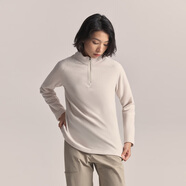 京東京造保暖絨衣戶外抓絨衣女 運(yùn)動(dòng)秋搖粒絨外套沖鋒衣內(nèi)膽 奶油色S