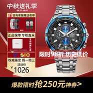 卡西歐（CASIO）海洋之心 黑暗之心限量黑鋼 非機械石英表男表中秋送禮 EF-539D-1A2V藍盤(pán)54mm