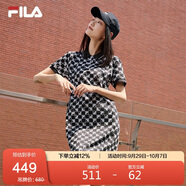 FILA 斐樂(lè)官方女子連衣裙夏季時(shí)尚休閑針織裙
