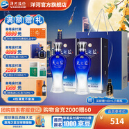 洋河天之藍52度375mL 2瓶裝綿柔白酒  洋河酒廠(chǎng)旗艦 52度 375mL 2盒