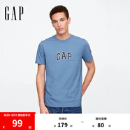 Gap男女裝2025春季新款純棉字母logo短袖T恤常規(guī)上衣美版570044 深藍(lán)色 M 美碼 L亞洲碼180/96A