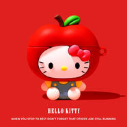 范塔希適用于 Vivo TWS 5無(wú)線(xiàn)藍牙耳機殼 新款vivotws5耳機保護套Hi-Fi 硅膠防摔iqoo tws 5保護套 紅蘋(píng)果 凱蒂貓-帶防塵塞 iqootws5