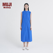 無印良品 MUJI IDEE 女式 立領(lǐng)無袖連衣裙 長(zhǎng)裙 裙子 GA24CC2S多巴胺 寶藍(lán)色