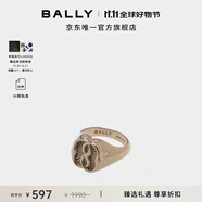 BALLY巴利【尊享折扣】EMBLEM金色女士戒指6306929 銀色 M