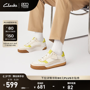 Clarks其樂(lè)藝動(dòng)系列男鞋男士板鞋男休閑鞋復(fù)古時(shí)尚潮流單男士休閑鞋 白色/黃綠色 261709367 39.5