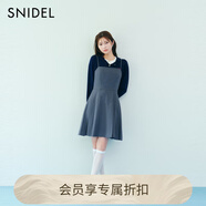 SNIDEL2025秋冬新品時(shí)尚學(xué)院風(fēng)馬甲吊帶百褶短裙連衣裙SWFO254182 灰色 M （1）