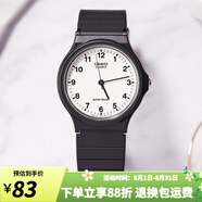 卡西歐手表 學(xué)生運動(dòng)簡(jiǎn)約石英小黑表 休閑指針?lè )浪醺咧猩直砥呦ΧY物 MQ-24-7B