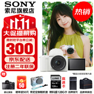 索尼（SONY）ZV-E10II E10二代 APS-C畫幅微單相機(jī) 創(chuàng)意外觀濾鏡 精準(zhǔn)對(duì)焦 小巧輕便ZV-E10M2 白色套機(jī)【贈(zèng)128G卡+皮套+單肩包+座充+屏?！?官方標(biāo)配+進(jìn)階套裝（旅游推薦