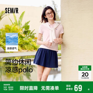 森馬（Semir）POLO衫女涼感抗菌修身襯衫2025夏刺繡休閑通勤套頭衫109325115001