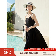 茵曼（INMAN）章若楠同款歐若風(fēng)天絲薄開衫女裝襯衫2025夏季新品長袖襯衣 吊帶裙黑色-18322336 M