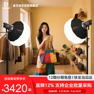  金貝補(bǔ)光燈JL-160BI雙色溫?cái)z影燈播間燈光拍攝常亮燈影棚器材 雙燈套JL-160BI+65球形柔光罩