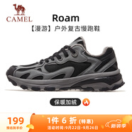 駱駝（CAMEL）漫游復(fù)古慢跑鞋男加絨運動鞋子 K13S09L7015A 黑/灰 43