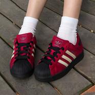 阿迪達斯 （adidas）男女鞋三葉草板鞋戶(hù)外運動(dòng)鞋子情侶金標小白鞋學(xué)生時(shí)尚百搭休閑鞋 JQ3220/酒紅/情侶貝殼頭 36.5