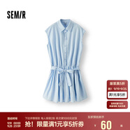 森馬（Semir）連衣裙女設(shè)計(jì)感文藝夏季2025蕾絲收腰無袖短裙溫柔系109325114031