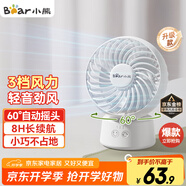 小熊（Bear）電風扇 風寶 辦公室桌面風扇小型迷你便攜usb充電小風扇宿舍戶外露營臺式搖頭電扇伴侶DFS-C05L5