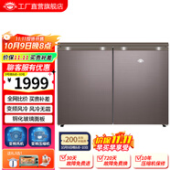 尊貴（ZUNGUI）BCD-219WB 219升臥式冰箱家用變頻風(fēng)冷無(wú)霜小型柜式雙門(mén)櫥柜嵌入式廚房矮電冰箱 變頻拿鐵咖