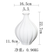 歐式精美陶瓷花瓶北歐風(fēng)極簡(jiǎn)家居軟裝擺件水養插花花器新款批發(fā) 蒜形花器白色 不含植物
