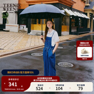 Teenie Weenie【涼感】小熊女裝簡(jiǎn)約夏季高腰錐形休閑褲薄款長(zhǎng)褲 深藍(lán)色 L (170)