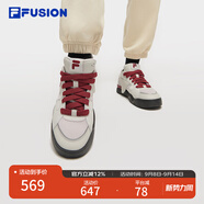 FILA FUSION斐樂潮牌男鞋KICK II滑板鞋2025春季新款時尚運動鞋 南極灰/科多瓦紅-AC 41