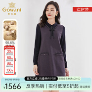 喬萬(wàn)尼商場(chǎng)同款羊毛呢連衣裙繭型甜美小香風(fēng)設計EI4E613906 灰色千鳥(niǎo)格 M