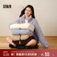 森馬（Semir）外套女插肩袖珊瑚絨仿羊羔毛2024冬季立領(lǐng)寬松夾克109724108003