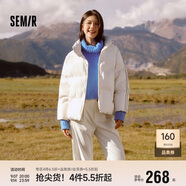 森馬（Semir）森馬羽絨服女短款立領撞色三防保暖通勤外套24冬新款109724113012