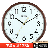 精工時(shí)鐘掛鐘客廳鐘表掛墻石英鐘機芯夜光家用現代簡(jiǎn)約大氣免打孔鐘 QXA946B（店長(cháng)推薦）