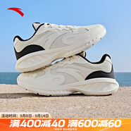 安踏（ANTA）星云運動(dòng)鞋跑鞋女鞋厚網(wǎng)增高休閑鞋 象牙白/黑-4 35.5