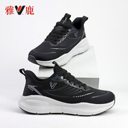 雅鹿春夏季運動(dòng)鞋男女情侶款減震四季飛織鞋可選加絨233-50 黑白A233-35 43