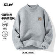 GLM毛衣男秋冬季重磅加厚半高領(lǐng)長(zhǎng)袖針織衫男士潮流寬松保暖打底衫